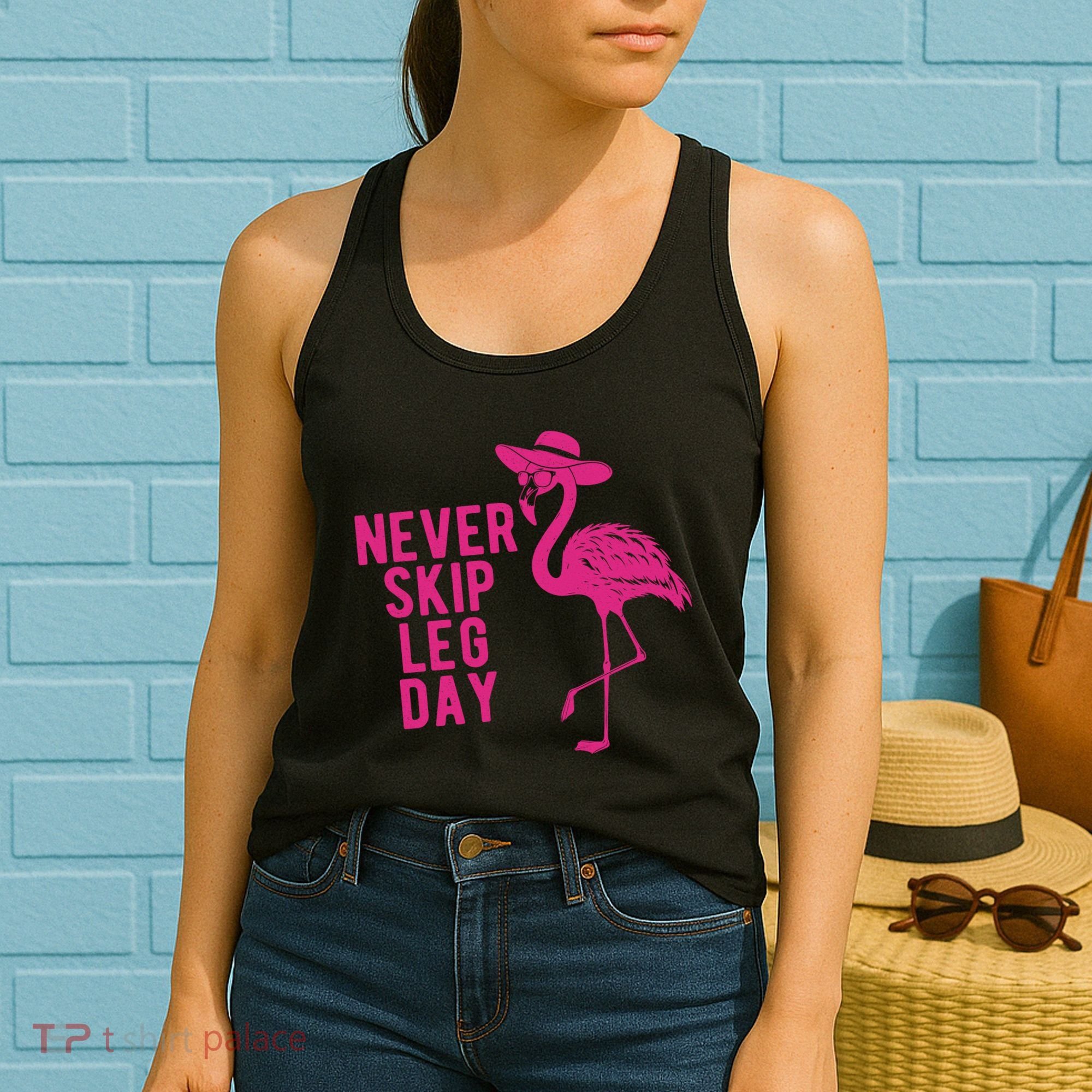Never Skip Leg Day Flamingo Women's Tank Top