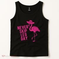 Never Skip Leg Day Flamingo Tank Top thumb 2