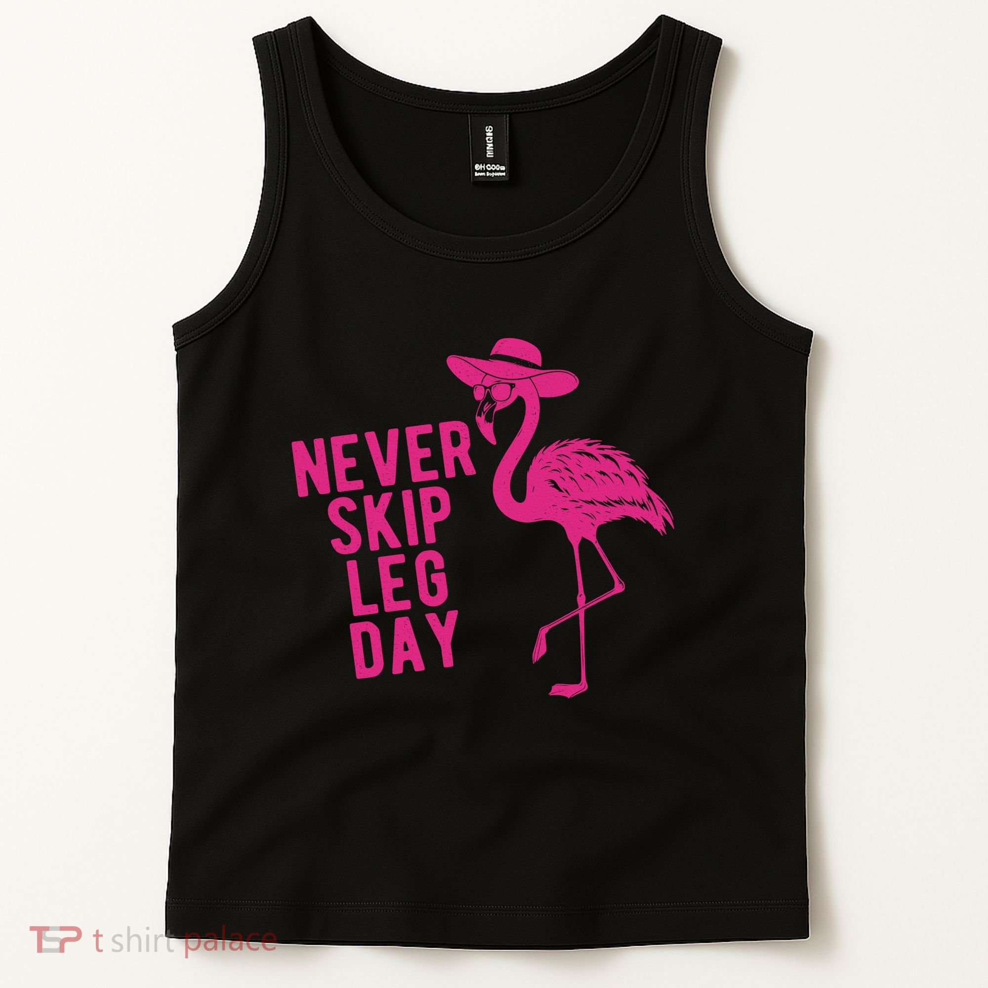Never Skip Leg Day Flamingo Tank Top