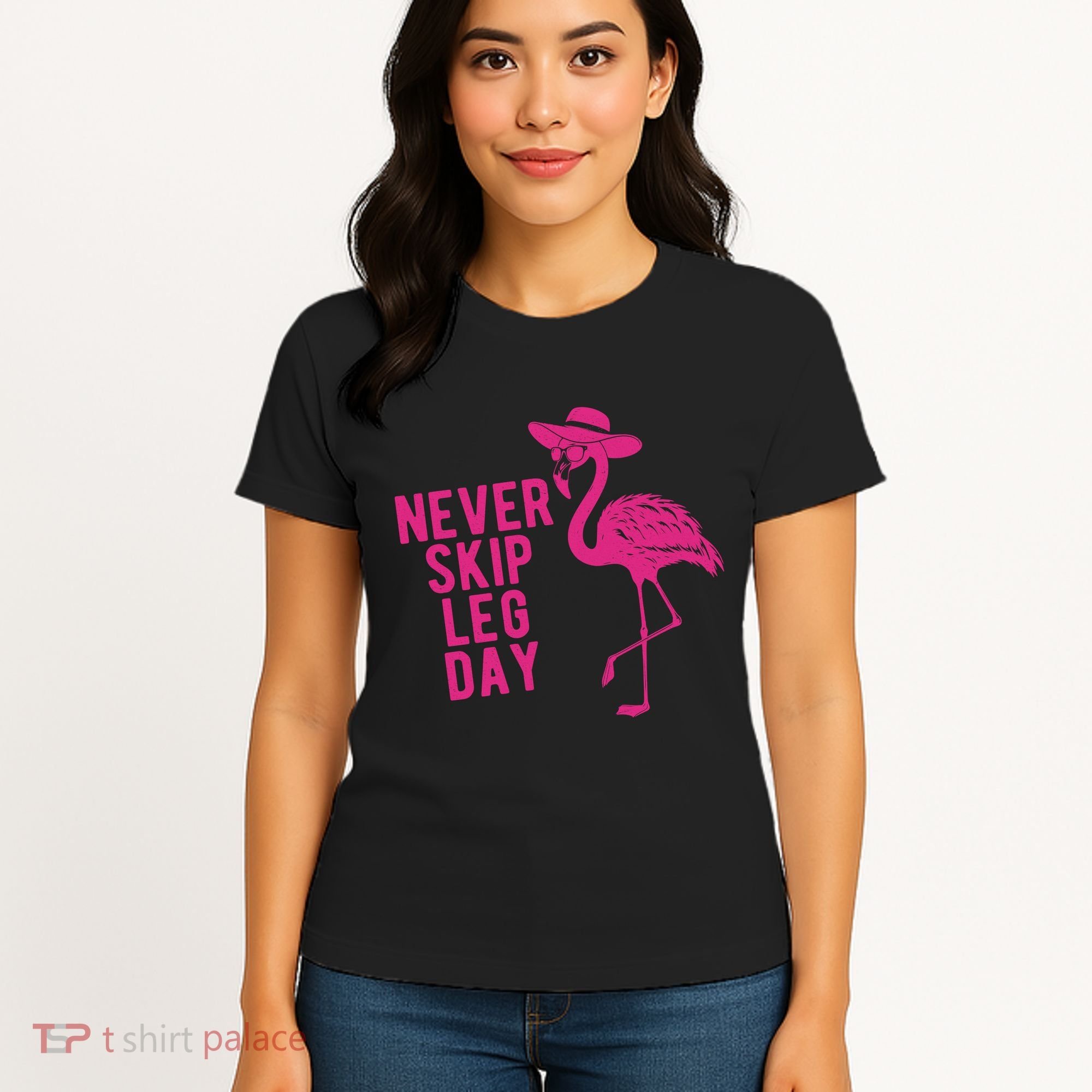 Never Skip Leg Day Flamingo Women's T-Shirt