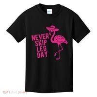 Never Skip Leg Day Flamingo Kids T-Shirt thumb 0