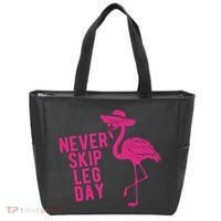 Never Skip Leg Day Flamingo Tote Bag thumb 0