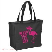 Never Skip Leg Day Flamingo Tote Bag thumb 2