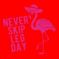 Never Skip Leg Day Flamingo Santa Hat thumb 1