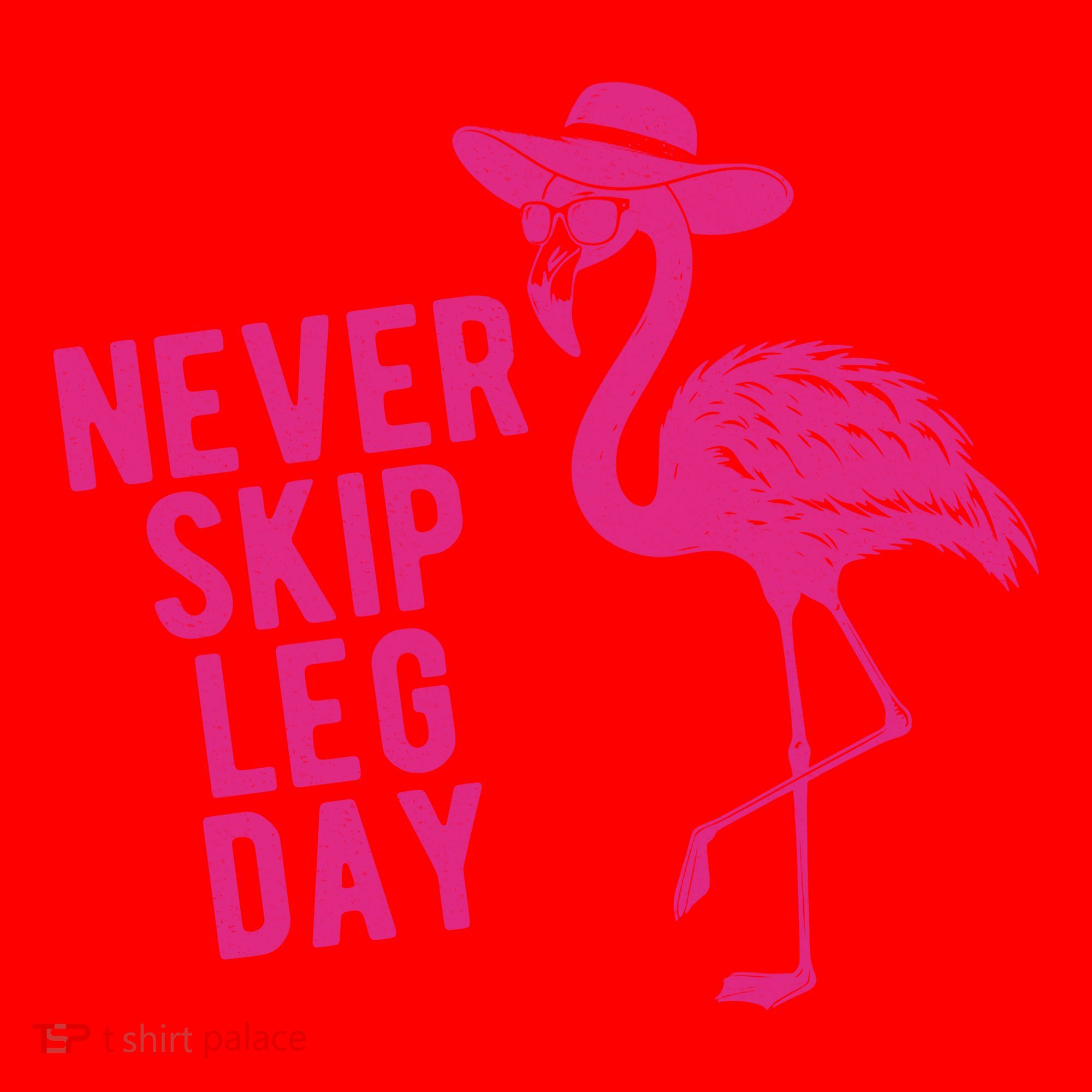 Never Skip Leg Day Flamingo Santa Hat