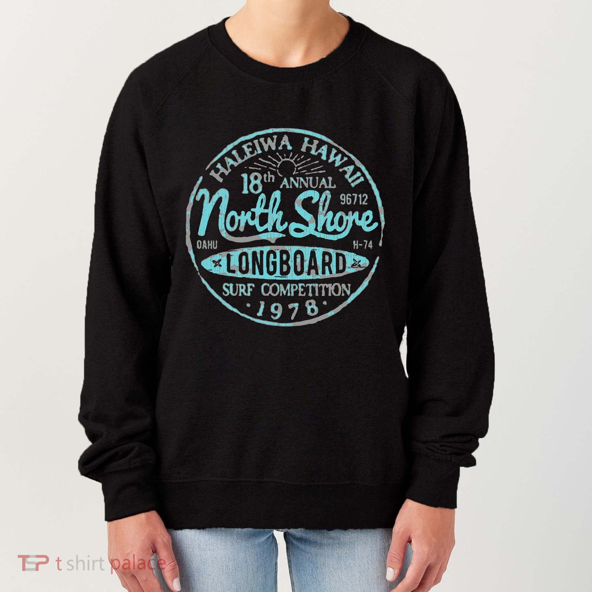North Shore Long Board Surf Women's Sweatshirt