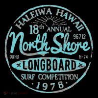 North Shore Long Board Surf USA-Made Doggie Bandana thumb 2