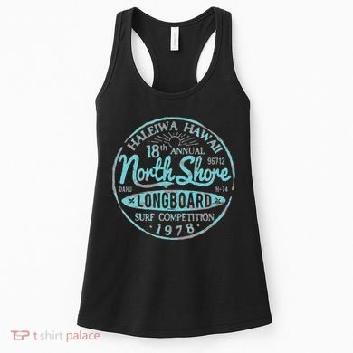 North Shore Long Board Surf Women's Tank Top
