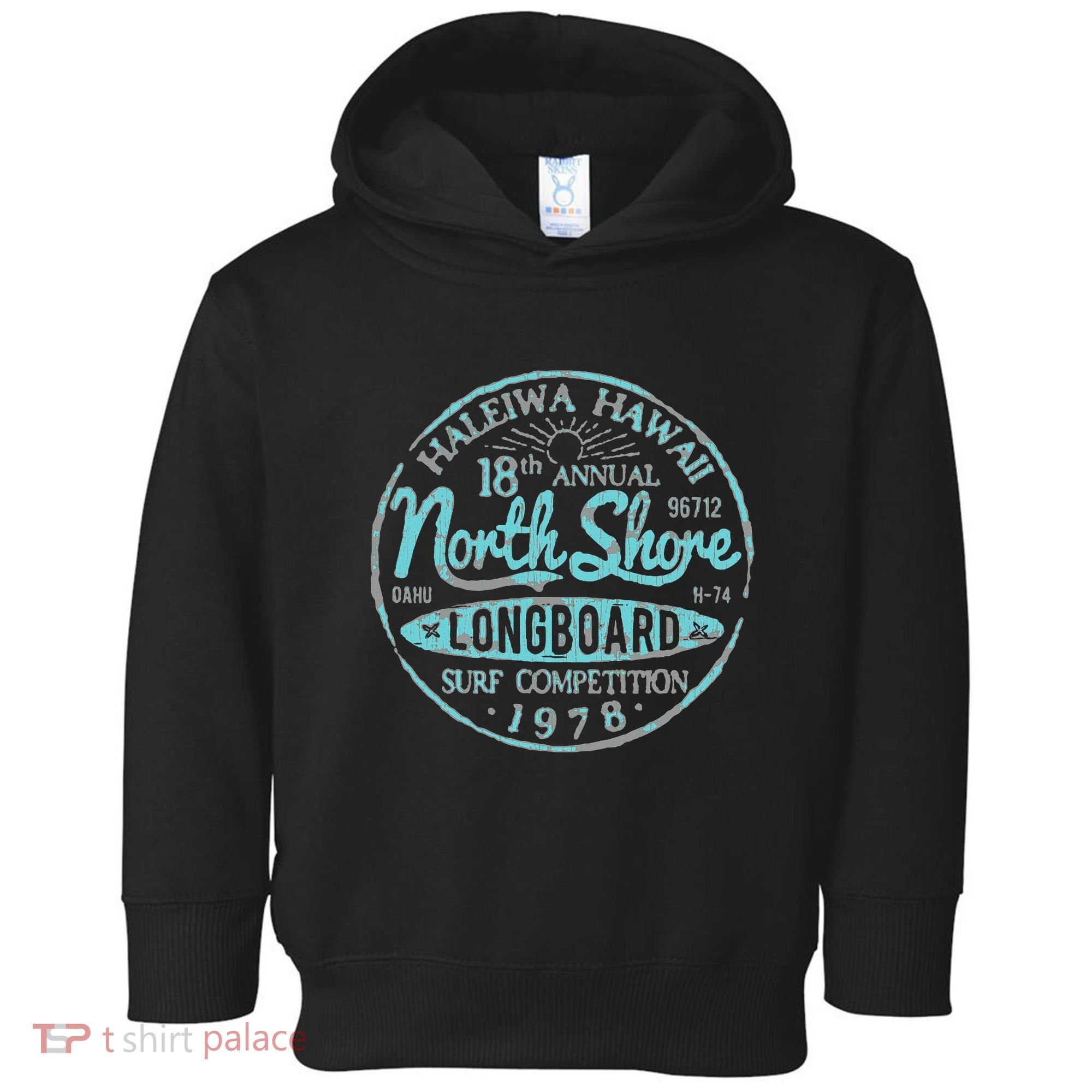 North Shore Long Board Surf Toddler Hoodie