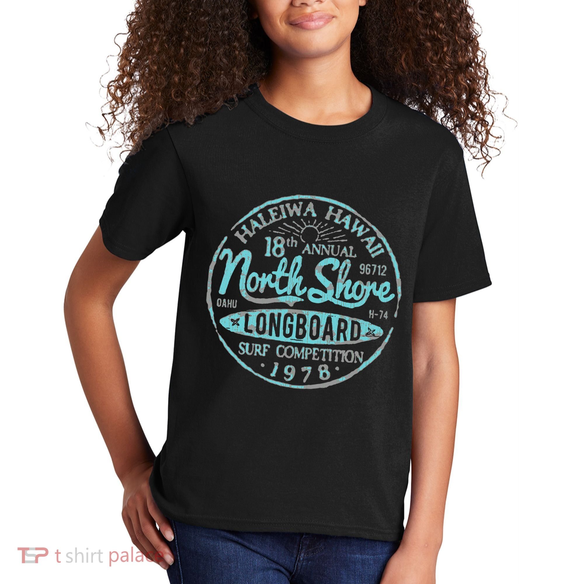 North Shore Long Board Surf Kids T-Shirt