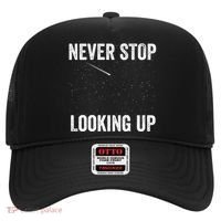 Never Stop Looking Up Stargazing Astronomy Space Constellation Amateur Astronomy Hat thumb 0