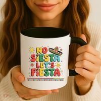 No Siesta Lets Fiesta Funny Cinco De Mayo Mexican Coffee Mug thumb 3