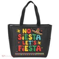 No Siesta Lets Fiesta Funny Cinco De Mayo Mexican Tote Bag thumb 0