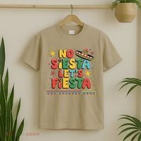 No Siesta Lets Fiesta Funny Cinco De Mayo Mexican T-Shirt thumb 2
