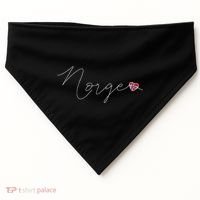 Norge Simple Love Norwegian Flag Heart On Norway USA-Made Doggie Bandana thumb 0