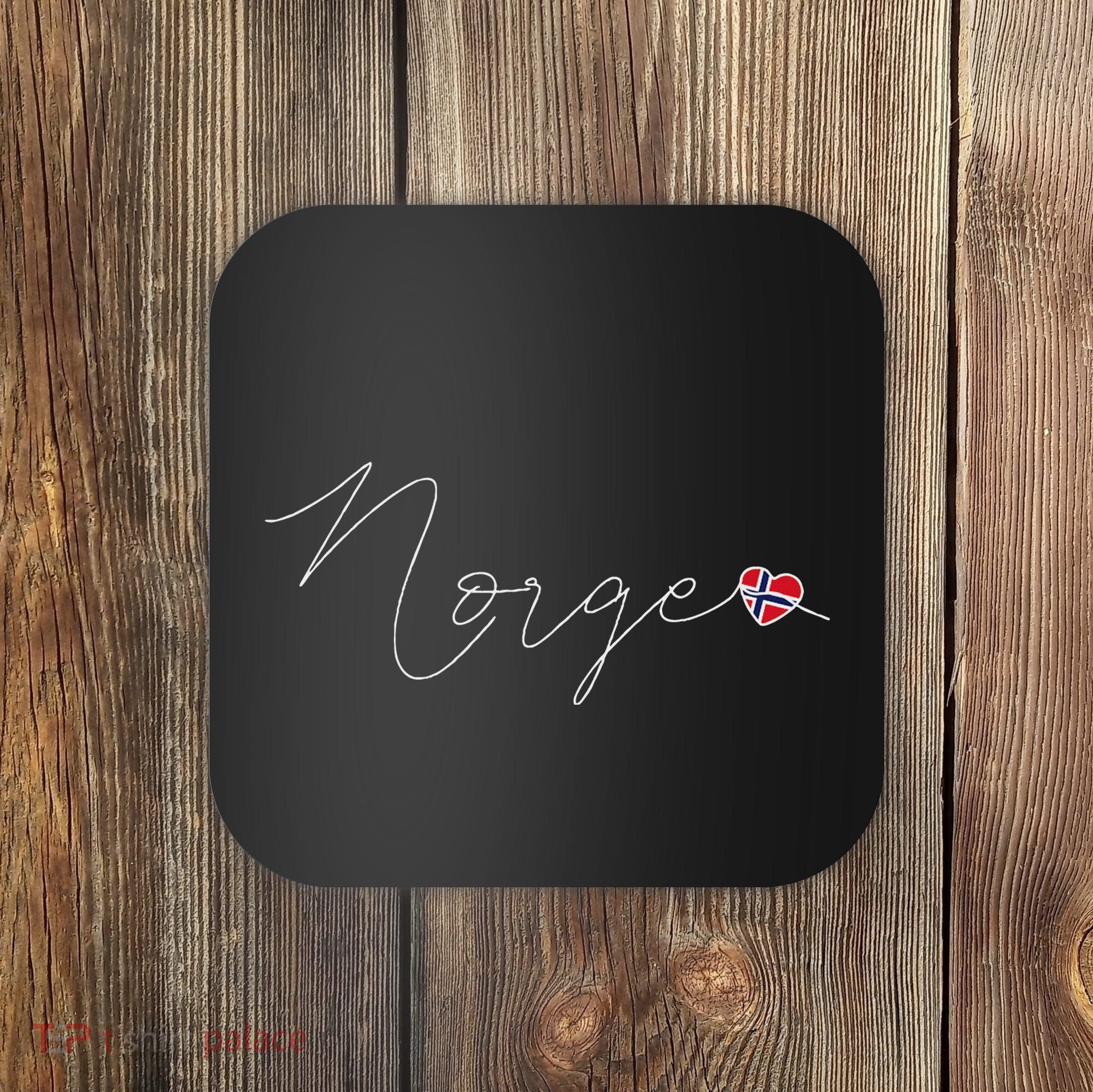 Norge Simple Love Norwegian Flag Heart On Norway Coaster
