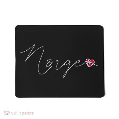 Norge Simple Love Norwegian Flag Heart On Norway Mousepad
