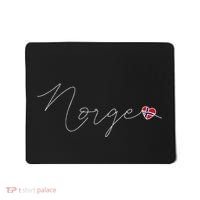 Norge Simple Love Norwegian Flag Heart On Norway Mousepad thumb 0