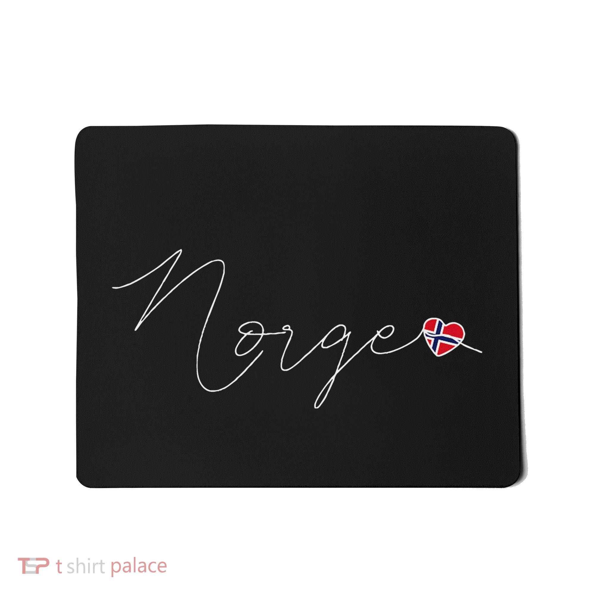Norge Simple Love Norwegian Flag Heart On Norway Mousepad