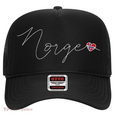 Norge Simple Love Norwegian Flag Heart On Norway Hat