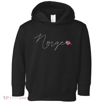 Norge Simple Love Norwegian Flag Heart On Norway Toddler Hoodie