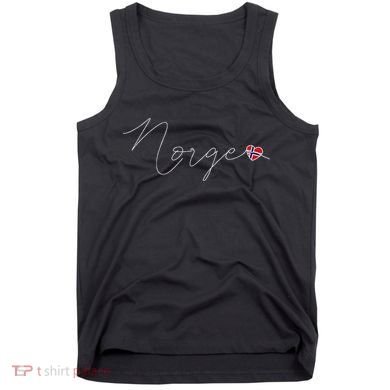 Norge Simple Love Norwegian Flag Heart On Norway Tank Top