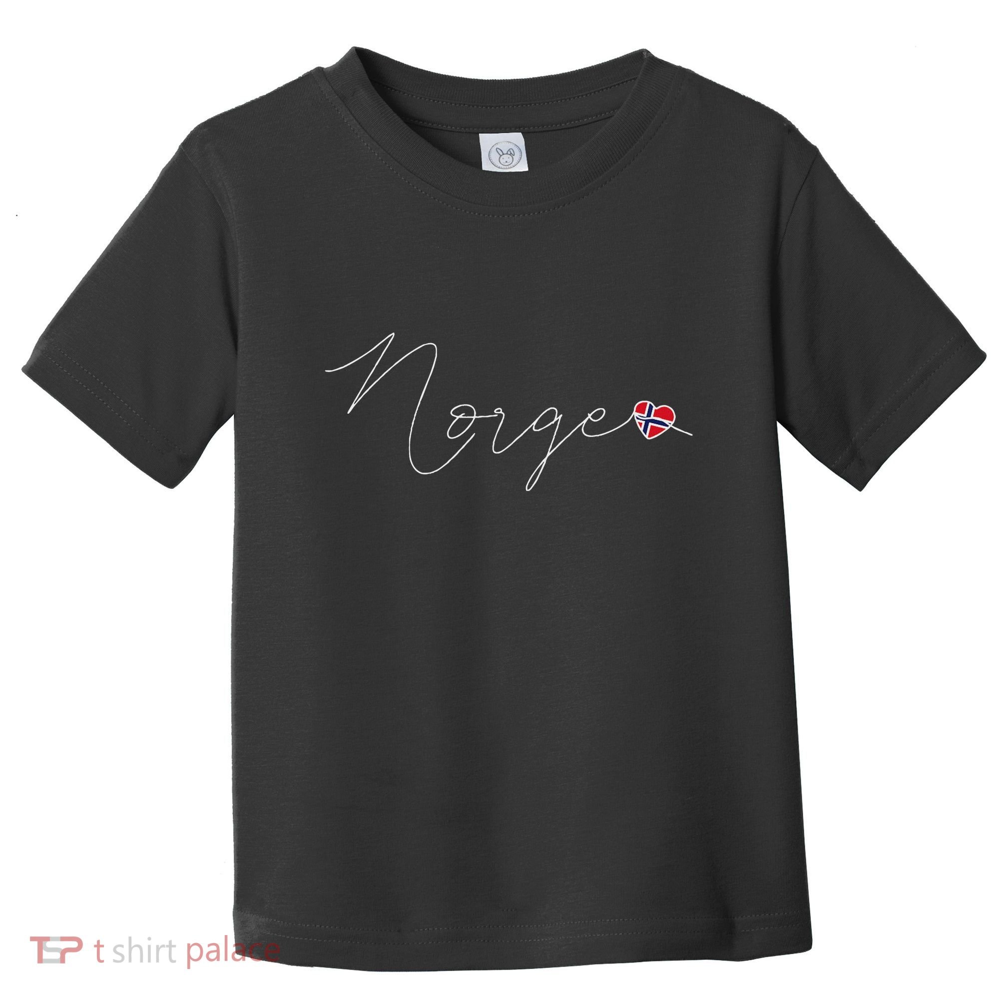 Norge Simple Love Norwegian Flag Heart On Norway Toddler T-Shirt