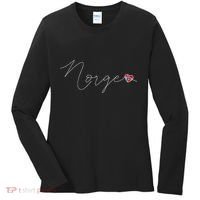 Norge Simple Love Norwegian Flag Heart On Norway Women's Long Sleeve Shirt thumb 0