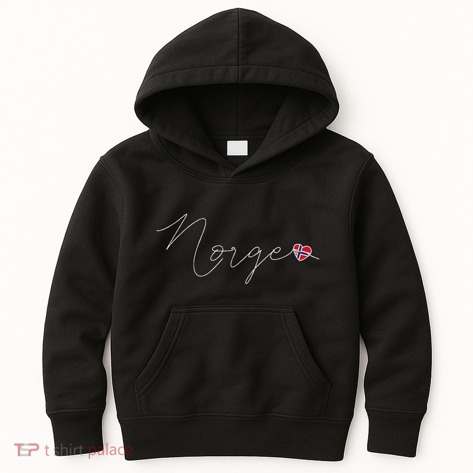 Norge Simple Love Norwegian Flag Heart On Norway Kids Hoodie