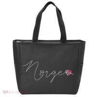 Norge Simple Love Norwegian Flag Heart On Norway Tote Bag thumb 0