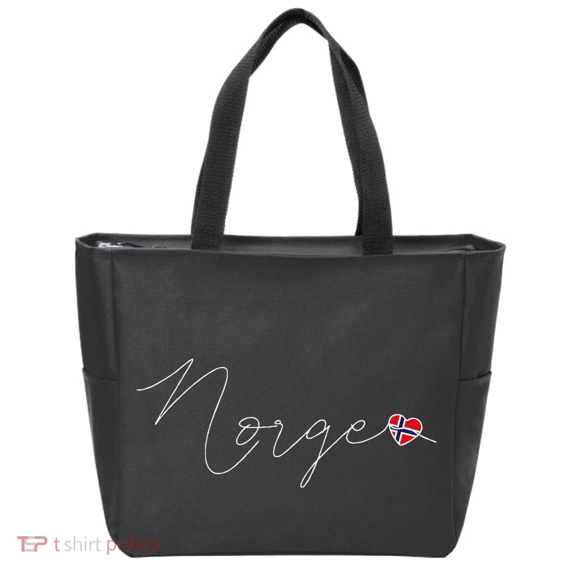 Norge Simple Love Norwegian Flag Heart On Norway Tote Bag