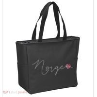 Norge Simple Love Norwegian Flag Heart On Norway Tote Bag thumb 2