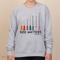 Needle Size Matters Funny Nursing Cna Nurse Life Women's Sweatshirt thumb 0