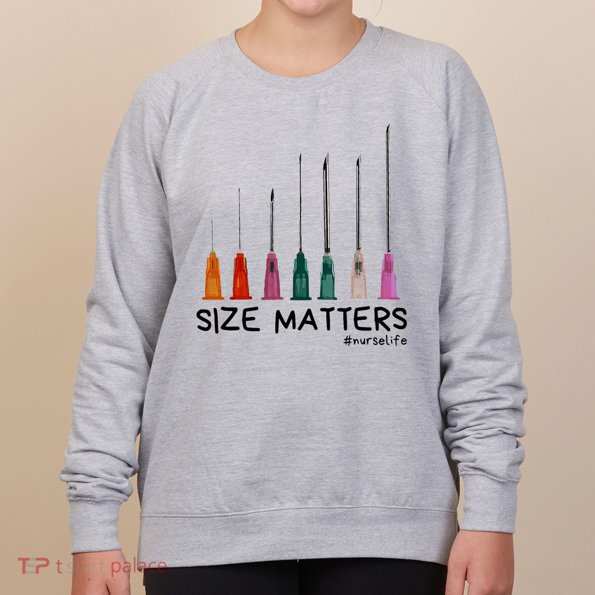 Needle Size Matters Funny Nursing Cna Nurse Life Women's Sweatshirt