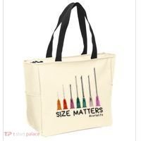 Needle Size Matters Funny Nursing Cna Nurse Life Tote Bag thumb 2