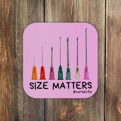 Needle Size Matters Funny Nursing Cna Nurse Life Coaster