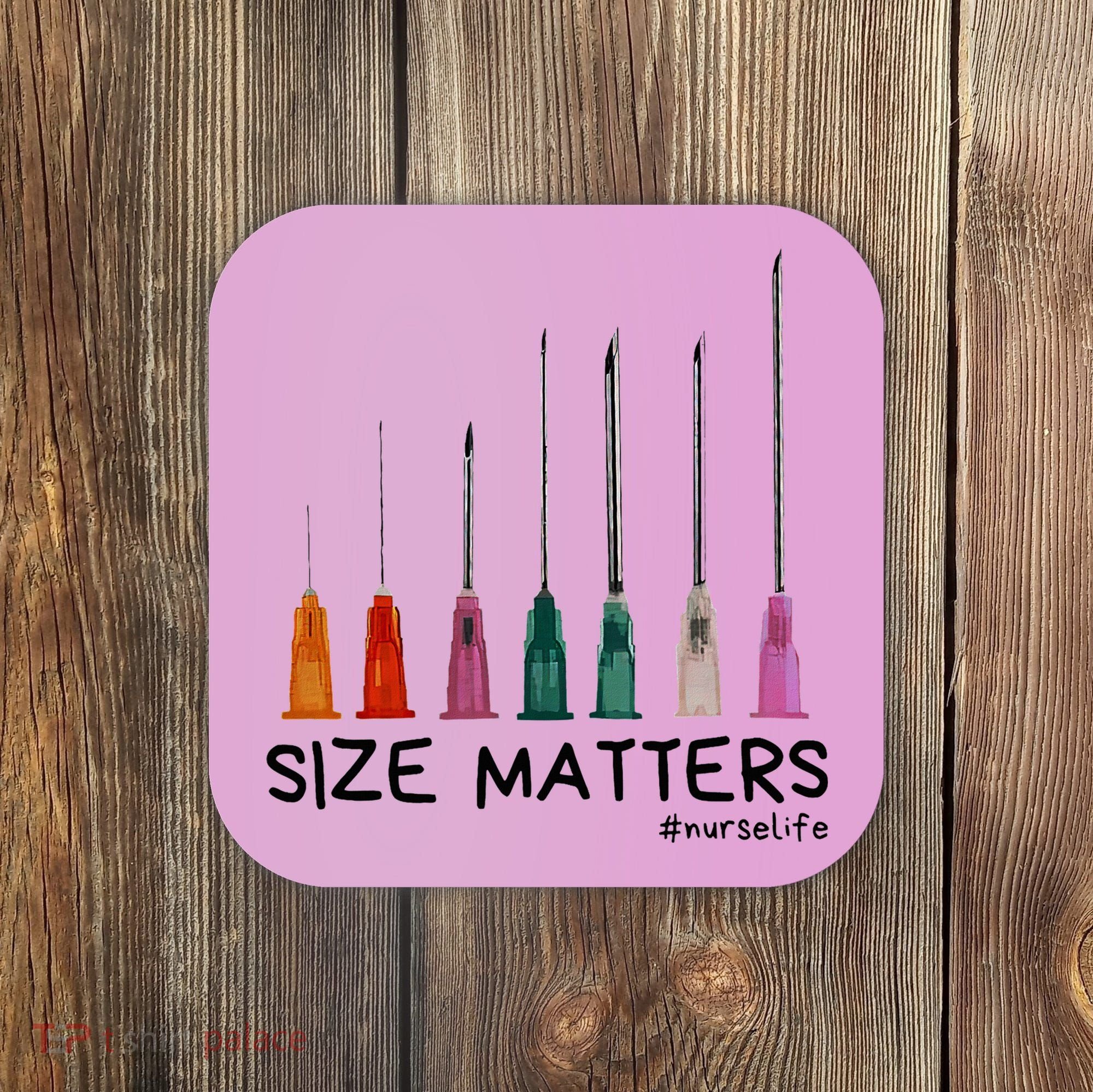 Needle Size Matters Funny Nursing Cna Nurse Life Coaster