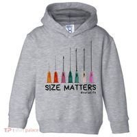 Needle Size Matters Funny Nursing Cna Nurse Life Toddler Hoodie thumb 0