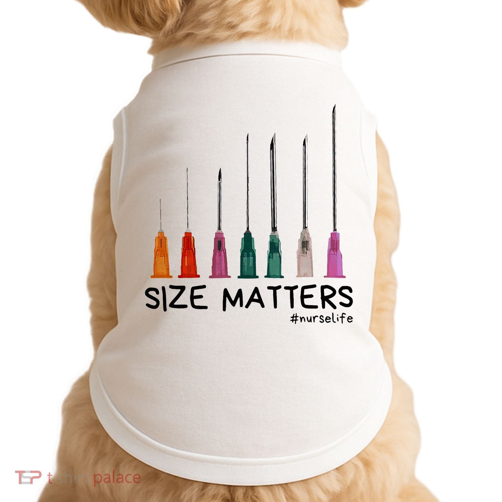 Needle Size Matters Funny Nursing Cna Nurse Life Doggie Tank