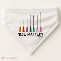 Needle Size Matters Funny Nursing Cna Nurse Life USA-Made Doggie Bandana thumb 0