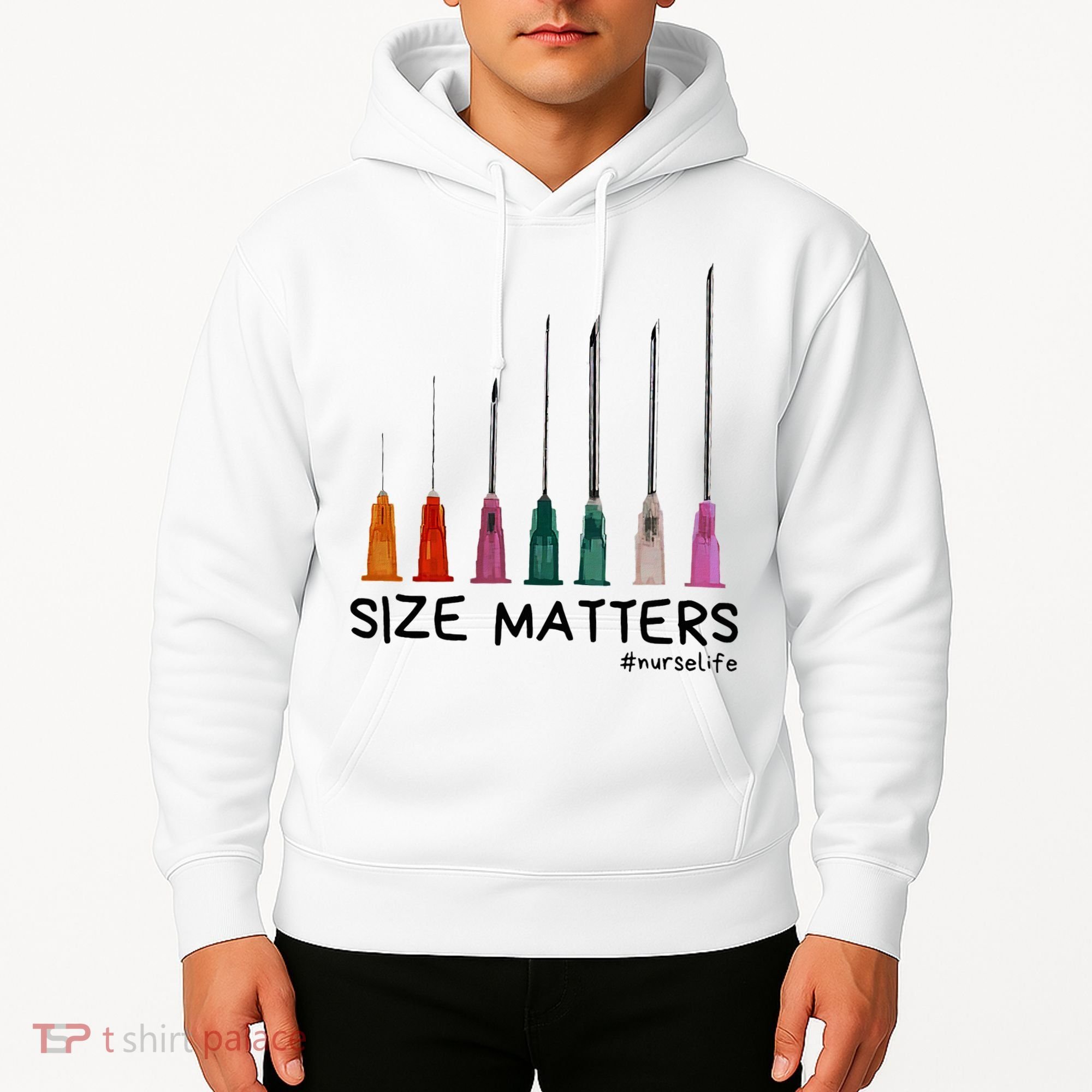 Needle Size Matters Funny Nursing Cna Nurse Life Hoodie