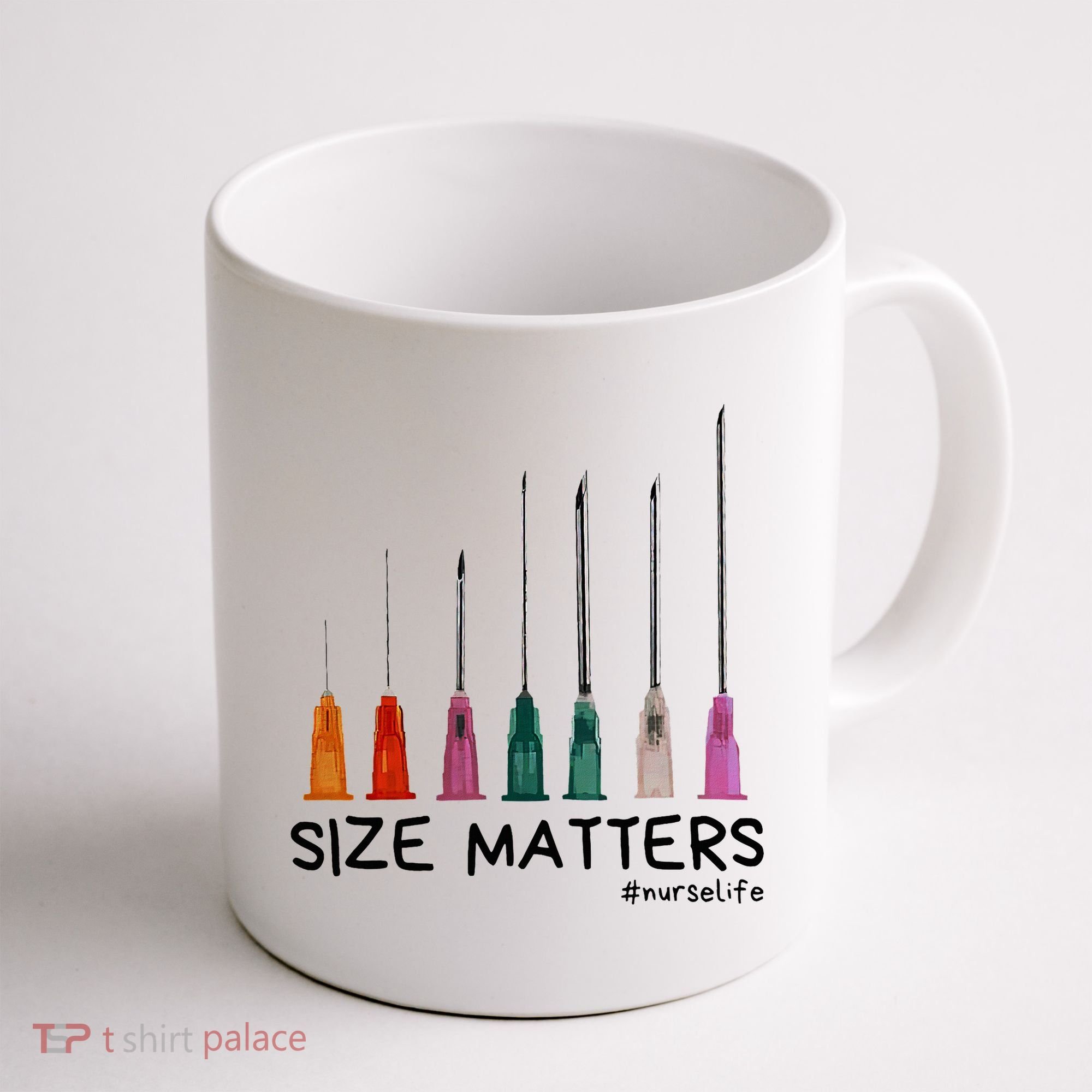 Needle Size Matters Funny Nursing Cna Nurse Life Coffee Mug