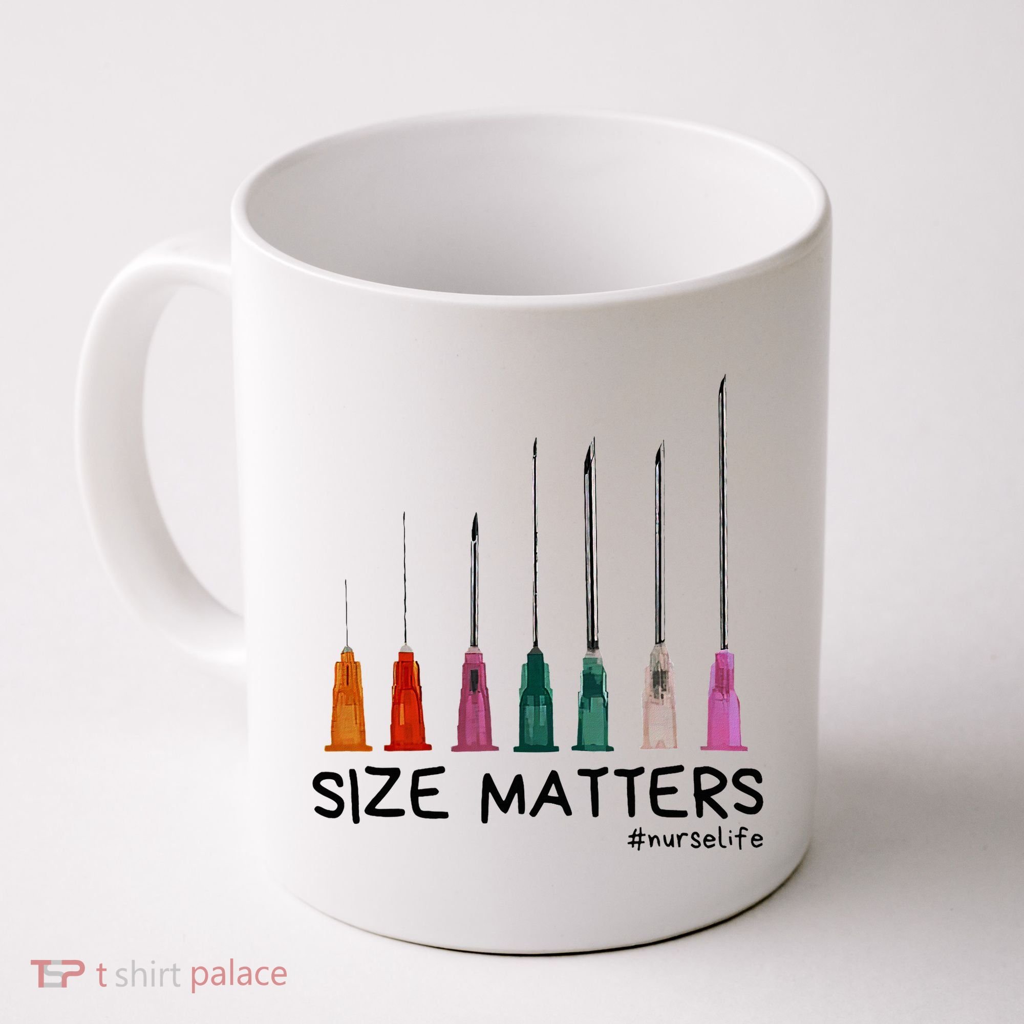 Needle Size Matters Funny Nursing Cna Nurse Life Coffee Mug
