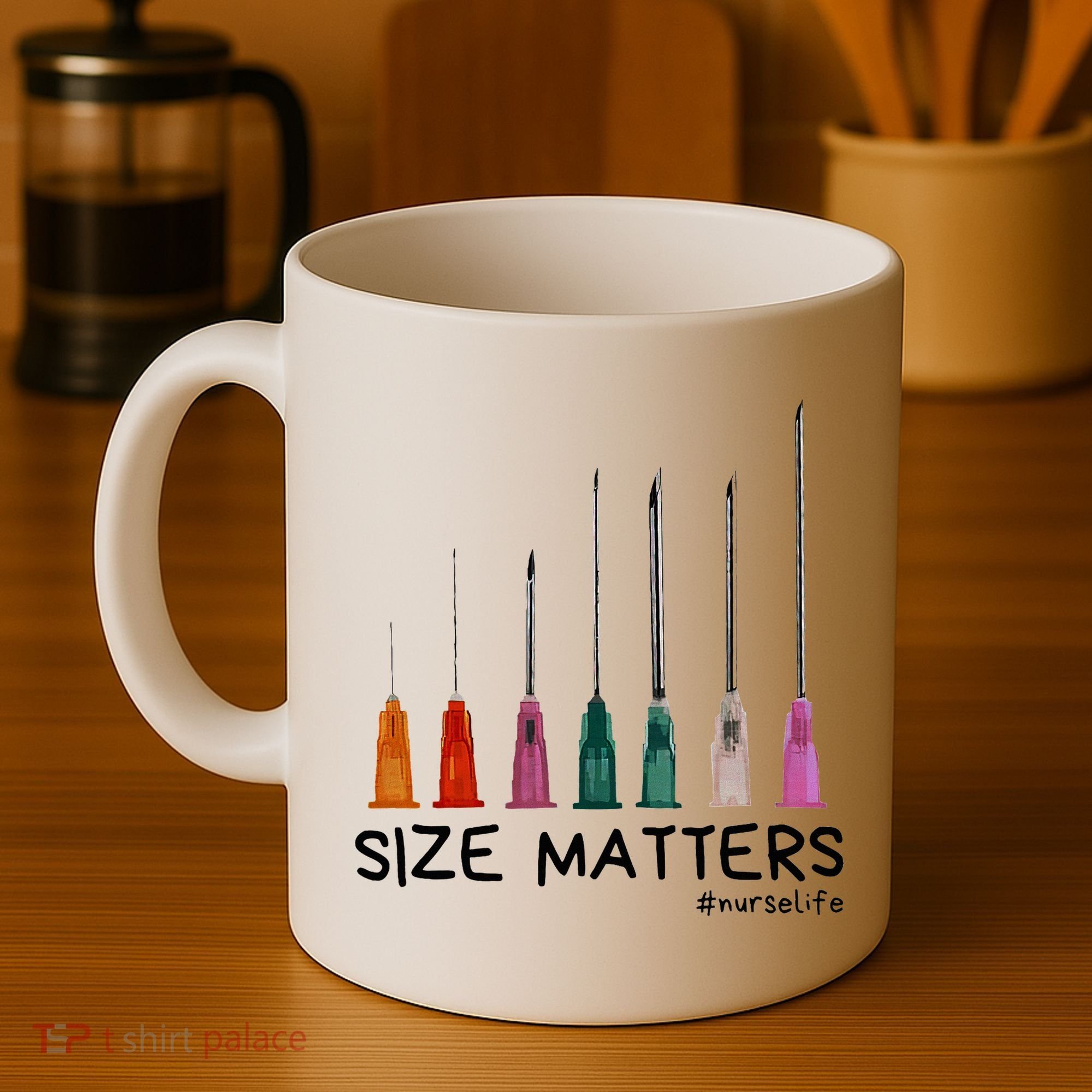 Needle Size Matters Funny Nursing Cna Nurse Life Coffee Mug