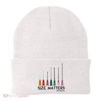 Needle Size Matters Funny Nursing Cna Nurse Life Beanie thumb 0