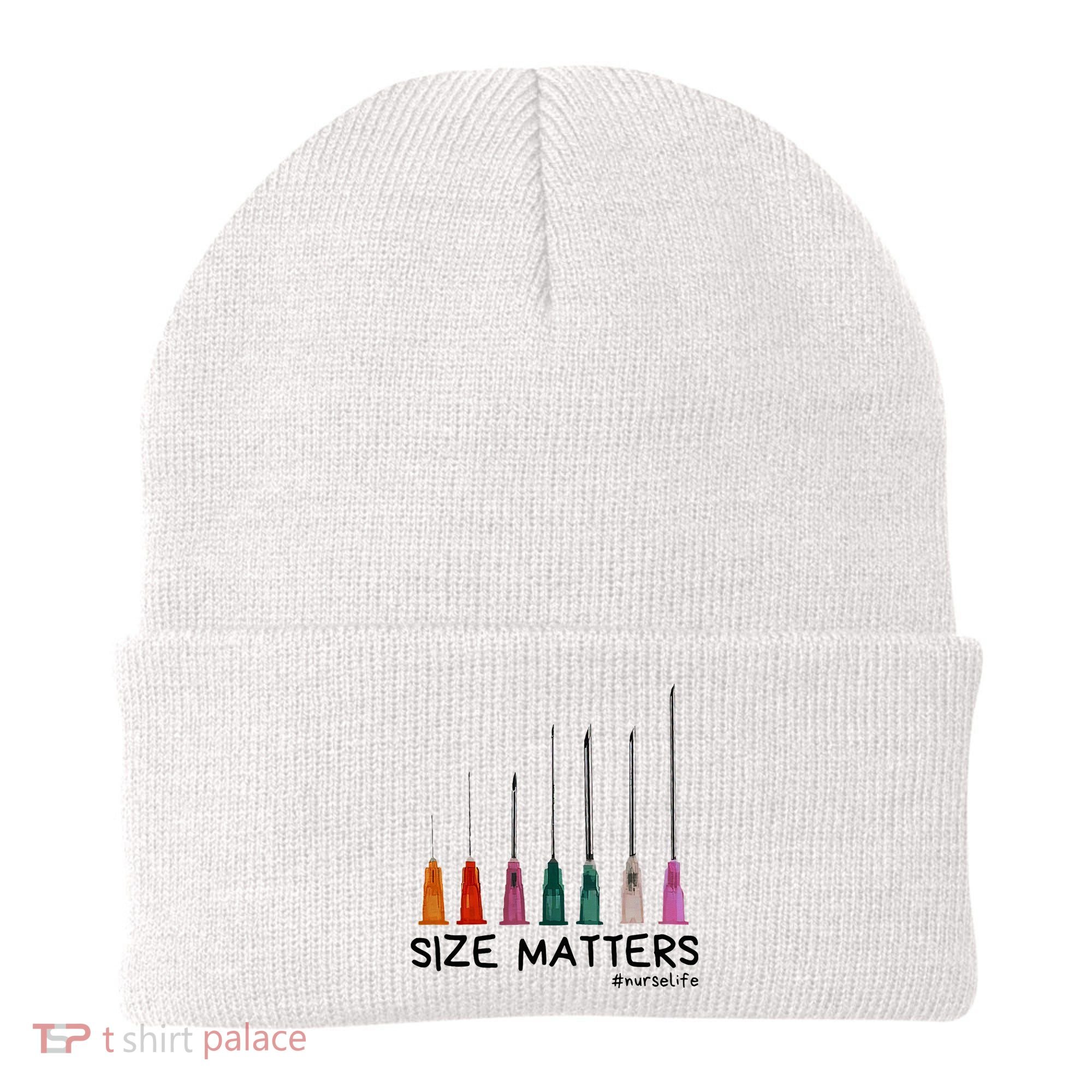 Needle Size Matters Funny Nursing Cna Nurse Life Beanie