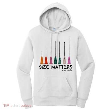 Needle Size Matters Funny Nursing Cna Nurse Life Women's Hoodie