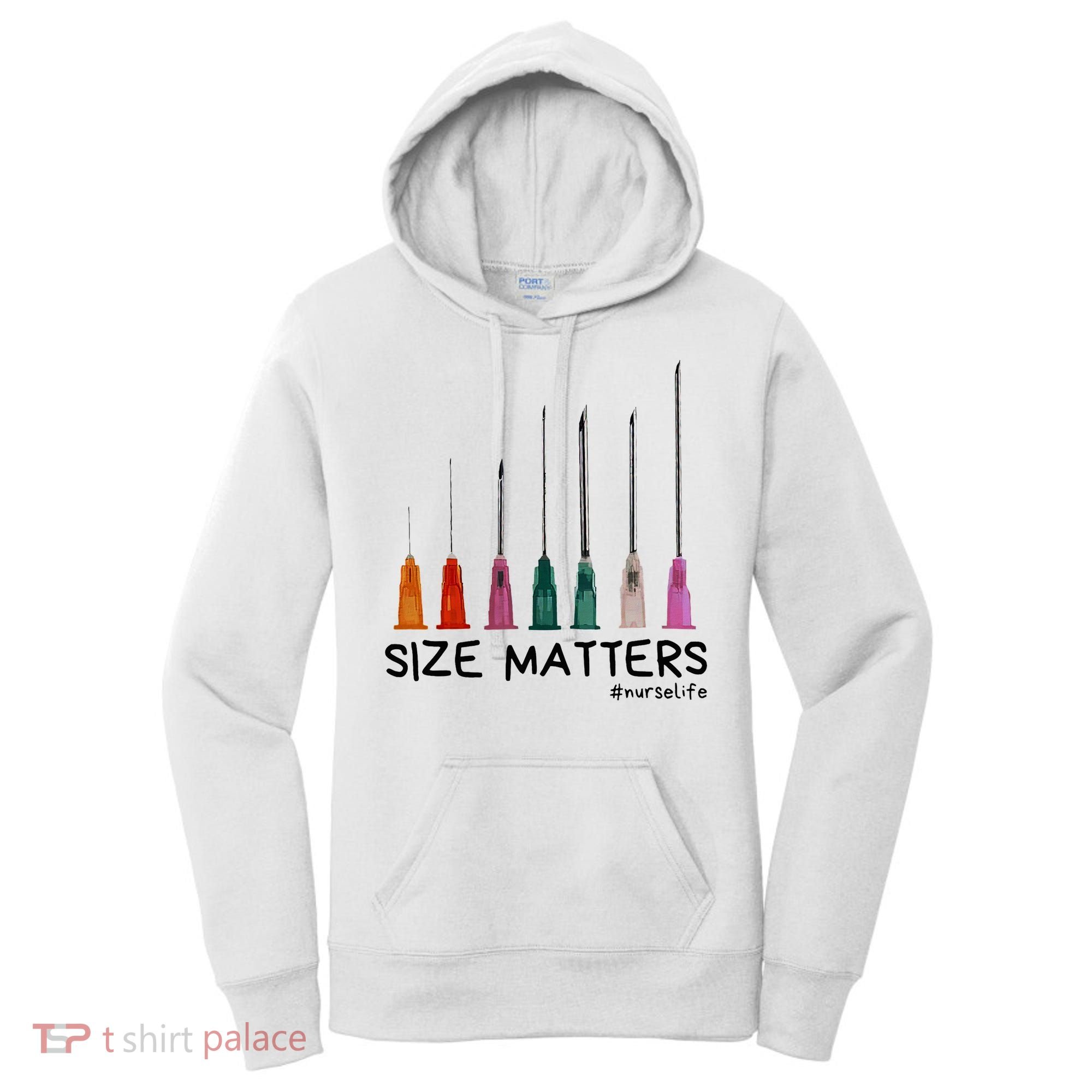 Needle Size Matters Funny Nursing Cna Nurse Life Women's Hoodie