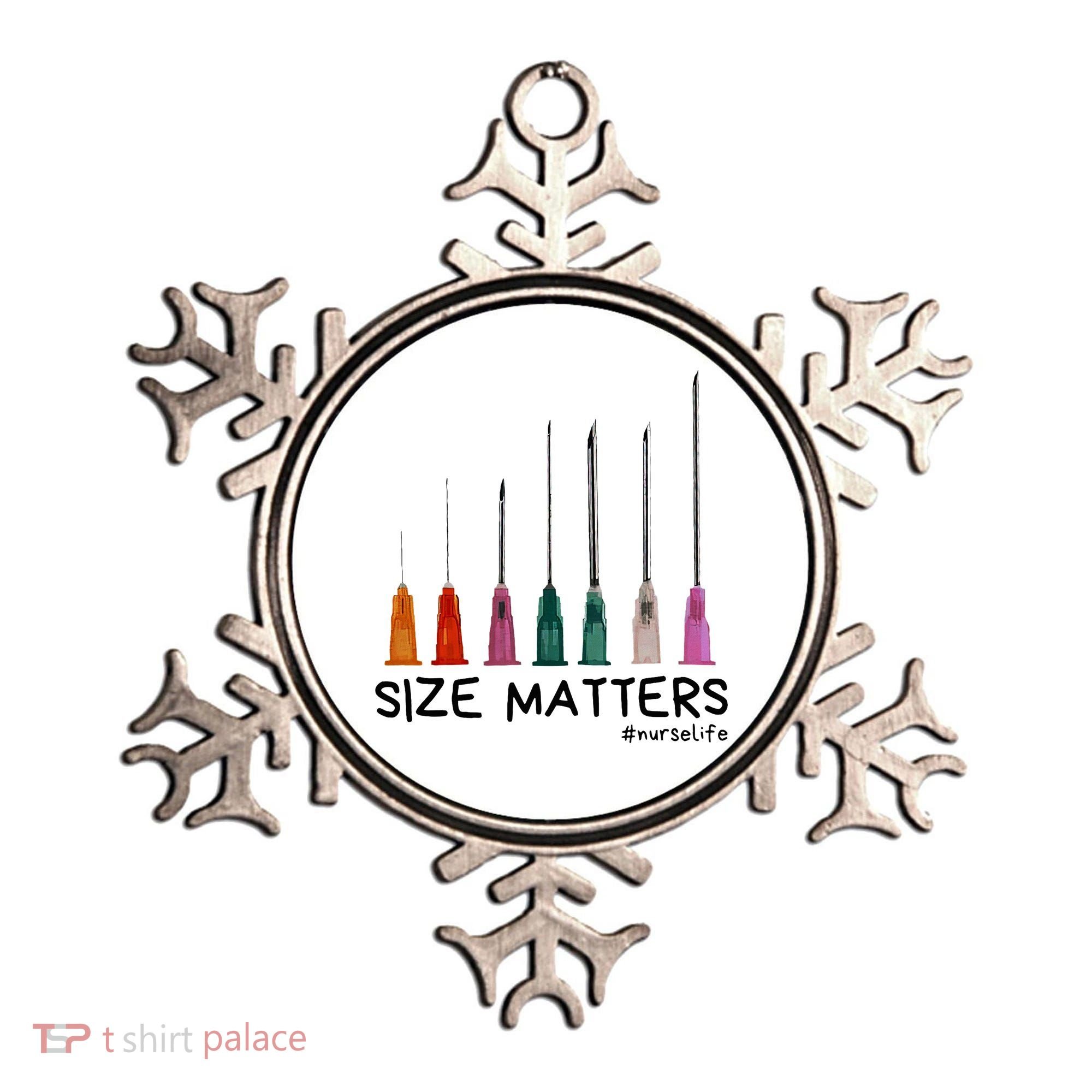 Needle Size Matters Funny Nursing Cna Nurse Life Ornament