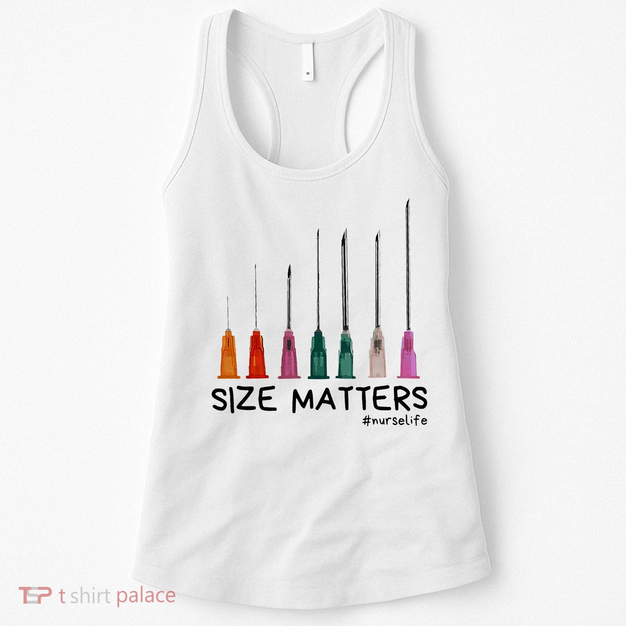 Needle Size Matters Funny Nursing Cna Nurse Life Women's Tank Top